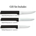 thumbnail image 3 of Rada Cutlery 3-Piece Paring Knives Galore Gift Set with Quick Edge Knife Sharpener, Black Handles, 3 of 4