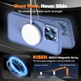 thumbnail image 3 of for iPhone 12 Case/iPhone 12 Pro Case Magnetic Compatible with MagSafe Slim Translucent Matte Phone Case Cover 6.1 inch (Sierra Blue), 3 of 14