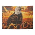 thumbnail image 5 of Orinice Eagle Sunflowers Sunset Tapestry Wall Hanging Unique Style for Home Decor Art Living Room Bedroom Apartment Farmhouse Dorm 40x30inch, 5 of 6