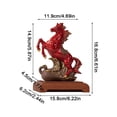thumbnail image 4 of SharkTRUE Ceramic Horse Statue, Chinese Feng Shui Red Horse Figurines for Fire Horses Year ,Fire Horses Figurine, Animal Sculpture Home Tabletop Ornament with Small Wooden Base and Gift Box, 4 of 10