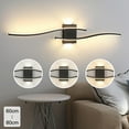 thumbnail image 2 of LITOM Modern Tri-Color LED Strip Wall Light - 3000K-6500K, Top/Bottom Illumination, 24/32in 20/28W, Iron+Acrylic, Flicker-Free for Bedroom/Living Room/Kitchen, 2 of 10