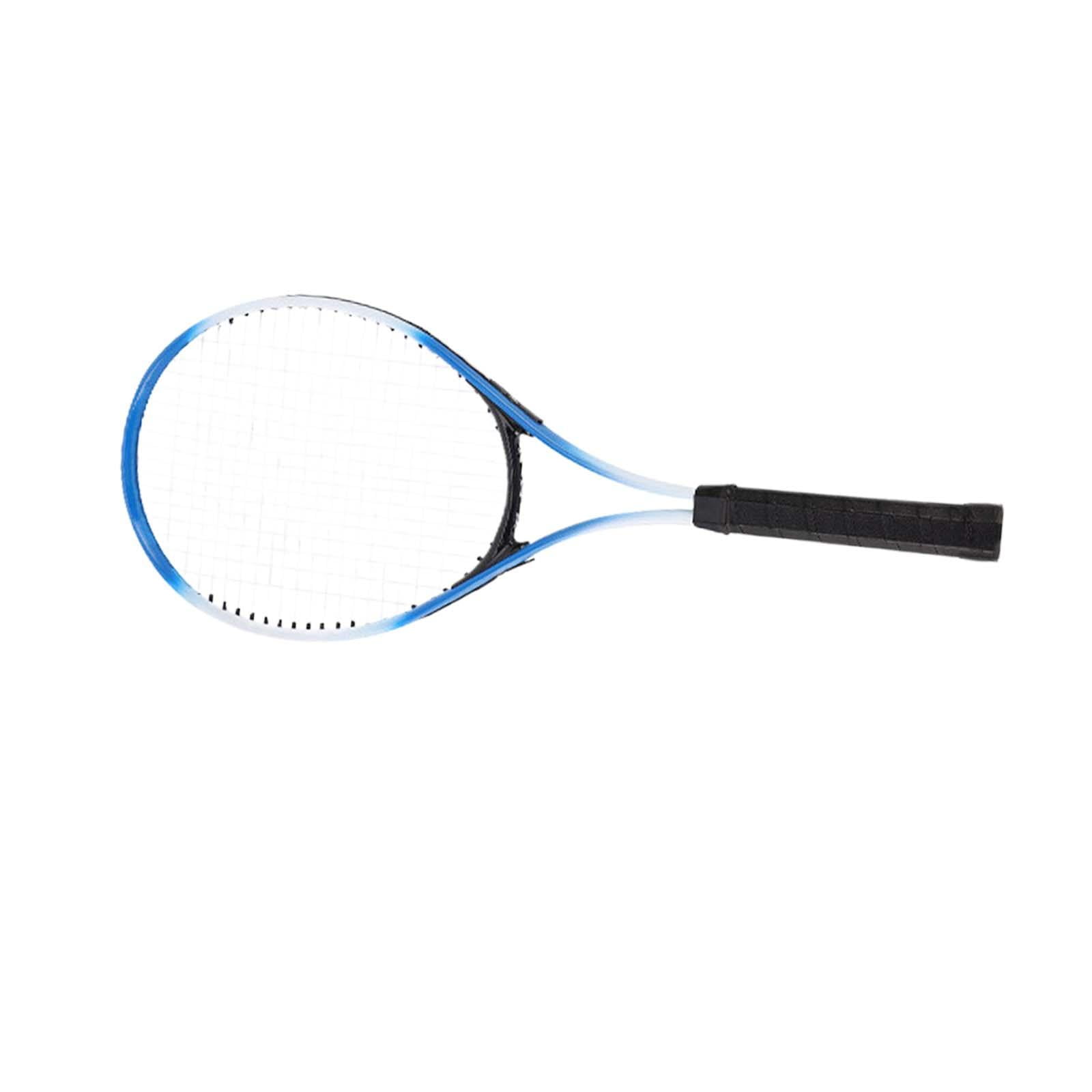 Lightweight Adults Tennis Racket Training Gear Professional Women Men Aluminum Alloy Racket Non Slip Racquet for Beginners Sports Blue