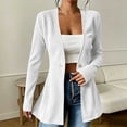 thumbnail image 2 of Blazers for Women Summer Fitted Business Work Jacket Dressy Casual Corduroy Plus Size Lightweight Collarless Office Blazer, 2 of 6