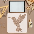 thumbnail image 3 of 1set 2pcs 2 styles PET Hollow Out Drawing Painting Stencils for Scrapbook Photo Album Hummingbird 300x300mm 1pc/style, 3 of 7