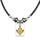 thumbnail image 1 of colorido patron barroco hoja paralelo collar a mano colgante de cuerda de cuero Unbranded M, 1 of 3