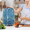 thumbnail image 3 of HELLHERO Abstract Striped Pattern Coffee Machine Dust Cover 1pc Blender Dust Cover Polyester Reusable for Home Kitchen Indoor Multifunctional, 3 of 6