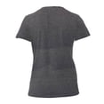thumbnail image 2 of Playera Fruit Of The Loom para Mujer, Cuello V Manga Corta Gris Obscuro Jaspe Talla  M, 2 of 4