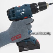 Dex Fit NR450 Grey Work Glove (Nitrile Rubber Coated, Warm Fleece, Medium) - 3 Pairs