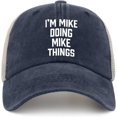 thumbnail image 1 of Funny Hat Im Mike Doing Mike Things Hats Men Dad Cap Fashionable, 1 of 8