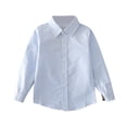 thumbnail image 6 of Fozruso Boys Basic Long Sleeve Shirts Button Down Collared Dress Shirts for Kids Back to School Wear, 6 of 6