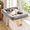 Natural Color Wood with Gray Bed-24''L x 15''W, variant on Cat Perch For Windowsill With Bolsters (wood/gray L)