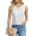 thumbnail image 1 of UVN Camisetas sin Mangas de Verano para Mujer, Blusas de Trabajo Elegantes sin Mangas con Cuello Redondo, Camisas Fluidas Casuales, 1 of 8