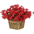 thumbnail image 3 of GRNSHTS 6 Bundles Artificial Flowers Outdoor UV Resistant Fake Flowers No Fade Faux Plastic Plants Garden Home Wedding Farmhouse Decor (Red), 3 of 12