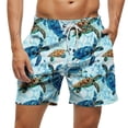 thumbnail image 2 of Kakii Men's Swim Trunks Hawaiian Bathing Mesh Lining Suit Swimsuits Beach Shorts with Pockets, 2 of 6