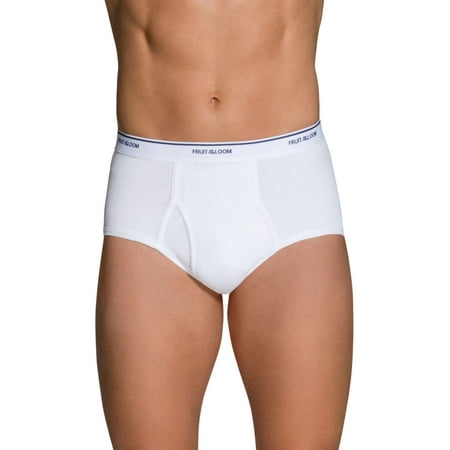 Solitaire White Fruit - Men's Dual Defense Classic White Briefs, Super Value 9 Pack