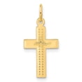 thumbnail image 3 of 14k Small Diamond-cut Cross Pendant C1318, 3 of 4