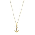 thumbnail image 1 of 14k Yellow Gold Anchor Pendant Chain Necklace, 18", 1 of 1