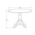 thumbnail image 4 of East West Furniture Dublin Traditional Wood Dining Table in Walnut/Black, 4 of 4