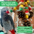 thumbnail image 5 of Parrot Toys,Nuts Nutrient-Rich Bird Toys,Natural Wooden Parrot Cage Bite Toy,Cockatoo Toys containing Cuttlefish Bones,Pine Cones,Wooden Mangoes and Poppy Berries for African Greys,Macaws, 5 of 9