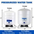 thumbnail image 4 of iSpring T32M Pressurized Water Storage Tank with with Ball Valve for Reverse Osmosis RO Systems, 4 Gallon, 4 of 6
