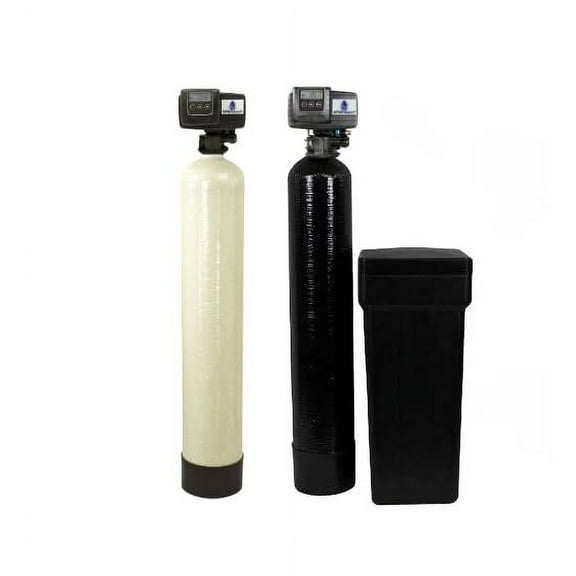 Combo Package Fleck 5600SXT 48,000 Grain Water Softener and Backwashing pH Neutralizer System by Abundant Flow Water