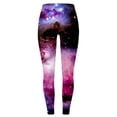 thumbnail image 4 of Stephy Galaxy Costume Women Colorful Leggings Fancy Costume Glitter 3D Printing Costume for Women, Pink, XXL, 4 of 4