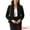 Black, variant on DARING DIVA Women's Notch Collar Long Sleeve Business Casual Open Front Blazer XS Black