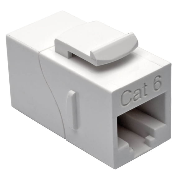 Tripp Lite Straight-through Modular In-line Snap-in Coupler - Network Coupler - Taa Compliant - Rj-45 (f) To Rj-45 (f) - Cat 6 - White