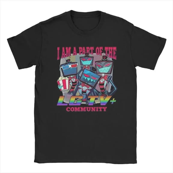 New Hazbin Hotel VOX Men's 100%Cotton shirt Y2k anime Graphic Tshirts Harajuku style fashion popular street hawaiian Tshirt