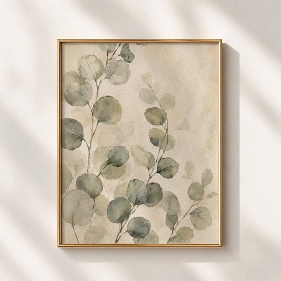 Eucalyptus Sage Green Botanical Decor Wall Art
