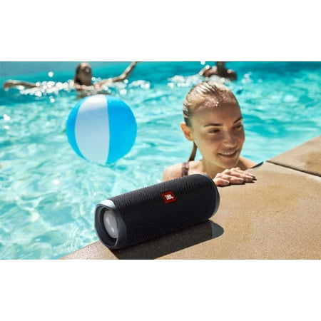 JBL - Flip 5 Portable Bluetooth Speaker - White Steel