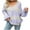 Purple, variant on Lilgiuy Women Autumn And Winter Knit Stripe Print Crewneck Pullover Sweater,Black,6(M) Winter Fashion 2022