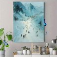 thumbnail image 4 of Winter Ski Mountain Canvas Wall Art, Abstract Forest Sports Print, Modern Textured Home Wall Decor, 4 of 8