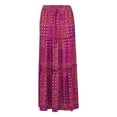 thumbnail image 5 of BRDFRL Womens Casual Maxi Skirts for Women 2025 High Waist Boho Skirts Floral Printed Long Flowy Skirt with Pockets Purple L, 5 of 5