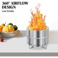 thumbnail image 2 of 19 Inch Smokeless Fire Pit, 304 Stainless Steel Fire Pit with Carry Bag, Portable Smokeless Fire Pit with Removable Ash Pan, Wood Burning Fire Pits for Camping Backyard Patio Garden Picnic, 2 of 8