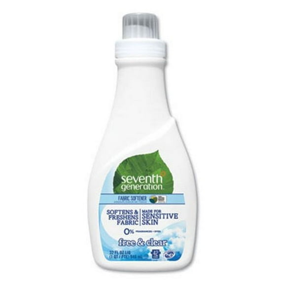 2PK-Seventh Generation Liquid Fabric Softener, Free and Clear, 1 Each