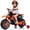 Orange, variant on TULILLO 12V Kids Ride On Motorcycle Dirt Bike with High/Low Speeds,Training Wheels, Spring Suspension, Orange