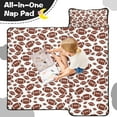 thumbnail image 4 of White Brown Footballs Pattern Toddler Nap Mats for Kids Preschool,Sleeping Mat Bag or Kids,Toddler Sleeping Bag,Toddler Nap Mat or Daycare, 4 of 6