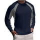 thumbnail image 2 of pstuiky Camisas de manga larga abrigadas para hombre, Camiseta de ejercicio Splice Colorr para hombre, ajustada, de alta resiliencia, con cuello redondo y manga larga camisetas de hombre xl, 2 of 5