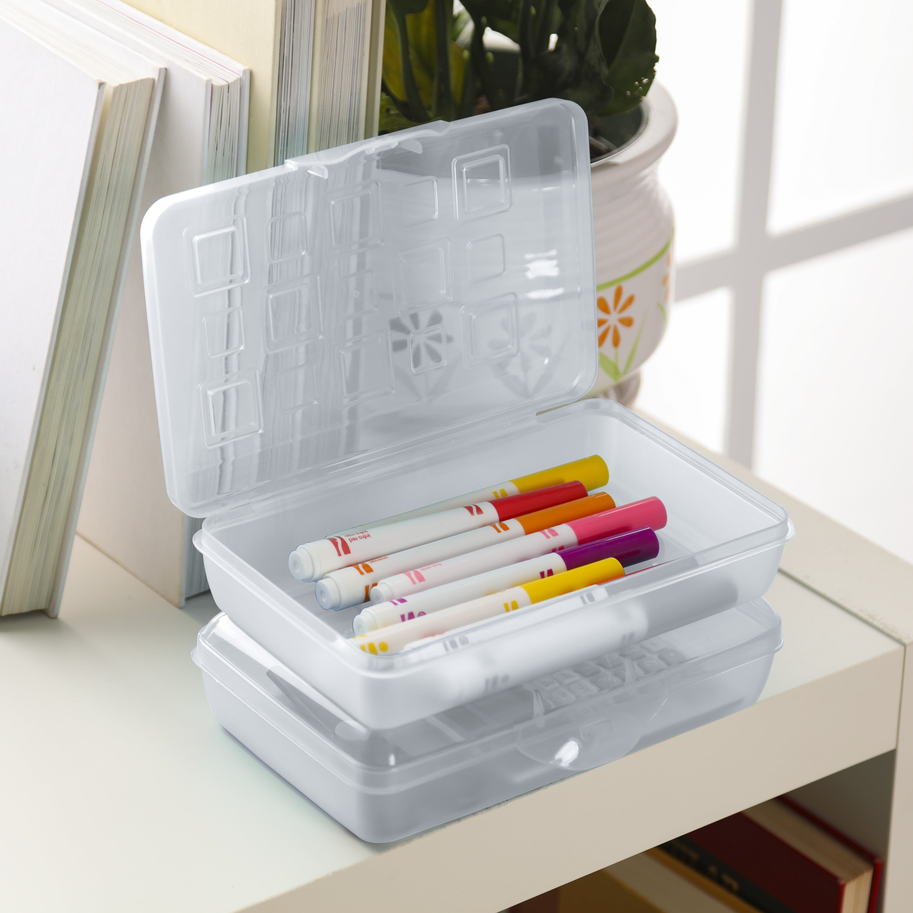 Sterilite Small Pencil Box Plastic, Clear – The Market Depot