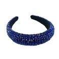 thumbnail image 2 of Qarigey Diademas con cuentas de cristal con purpurina, tocado de punto Flexible para el cabello, tocado para mujer, fiesta, colorido brillante Accesorio para el cabello Azul Qarigey AP010971-13B, 2 of 5