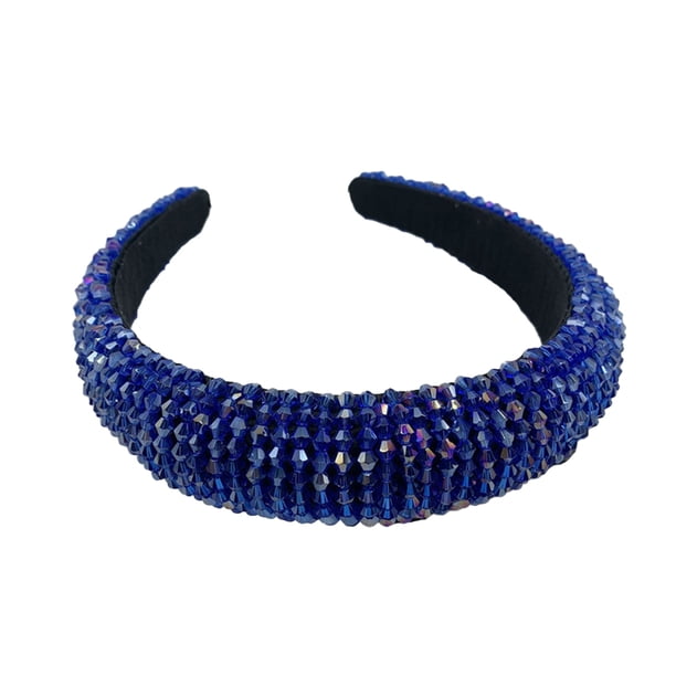 Minnieouse Diademas con cuentas de cristal, diamantes de imitación flexibles, tocados de moda para el cabello para mujer, accesorios de colores brillantes Accesorio para el cabello Azul Minnieouse AP010971-13B