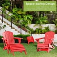 thumbnail image 5 of SONGMY Adirondack-Ottoman | Folding | Set of 2 | HDPE Plastic | Outdoor Footrest | All Weather | Foot Rest | Foot Stool | Red | for Adirondack Chair | for Patio Backyard Pool, 5 of 7