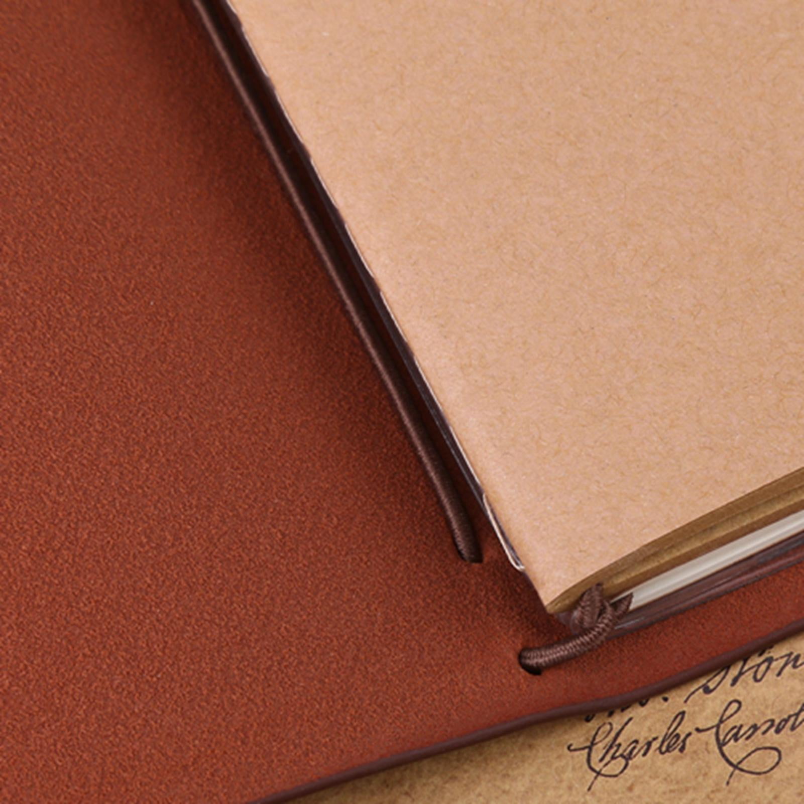 LAZIOEGR Classic PU Leather Travel Notebook – Dark Brown, Vintage‑Style Journal with Strap Buckle, Refillable, 5 Color Options