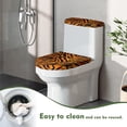 thumbnail image 4 of COEQINE Tiger Print Toilet Lid Cover and Toilet Tank Cover Machine Washable Durable Easy to Clean with a 2-Piece Toilet Cover Set for Home Bathroom Decoration, 4 of 7