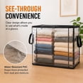 thumbnail image 3 of Storage Box with Lid Large White PVC Clear Storage Bin High Capacity Organizer for Home, Camping, Travel, Attic and Moving L 3PC, 3 of 6
