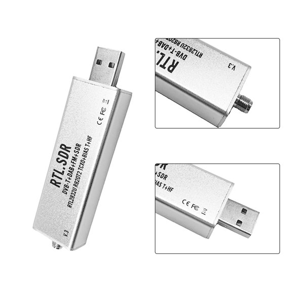 R820T2 RTL2832U Chip Receiver ADSB Built-in 25MHz Compensated Low-pass Filter RTLSDR Receiver Software Receiver