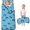 Monster Cartoon Truck Blue Pattern, variant on Monster Cartoon Truck Blue Pattern Teens Toddler Nap Mat with Pillow, Sleeping Mat Bag for Preschool Daycare 59"x22"