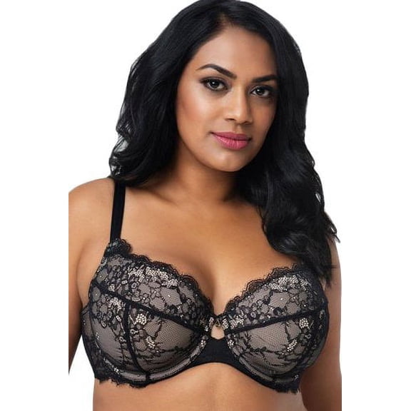 Curvy Couture Womens Eternal Eyelash Lace Bra Style-1344