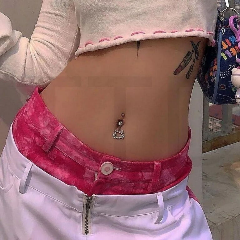 Y2k Belly Button Piercing Kawaii Sanrio Hello Kitty Navel Nail